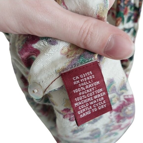 April Cornell Floral Maxi Dress Size Women's Large Boho Cottagecore Holiday - Picture 10 of 15